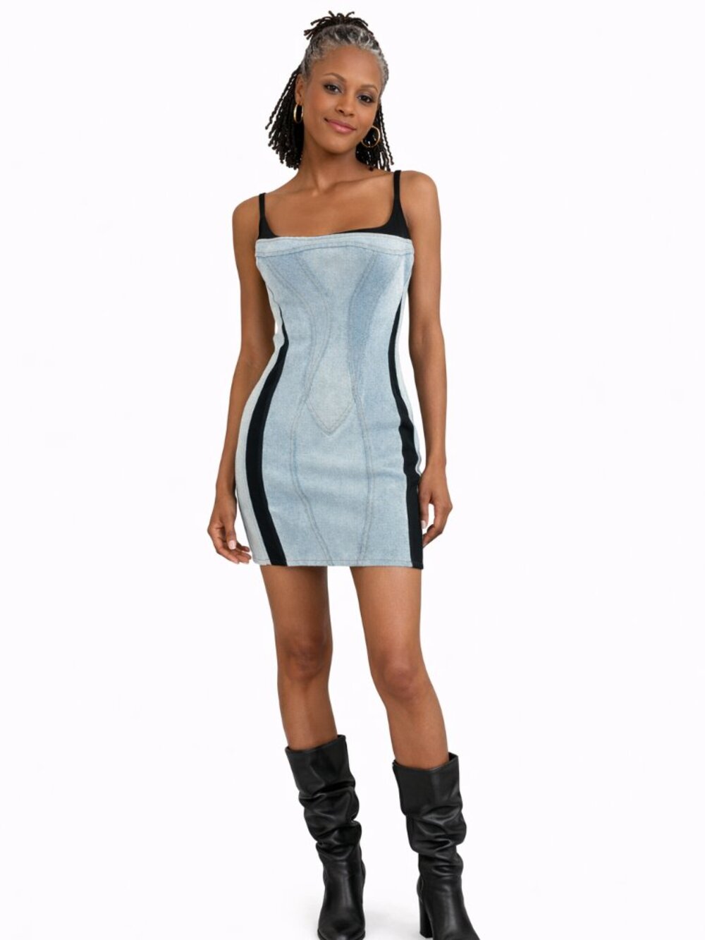 The Sculpt Denim Mini